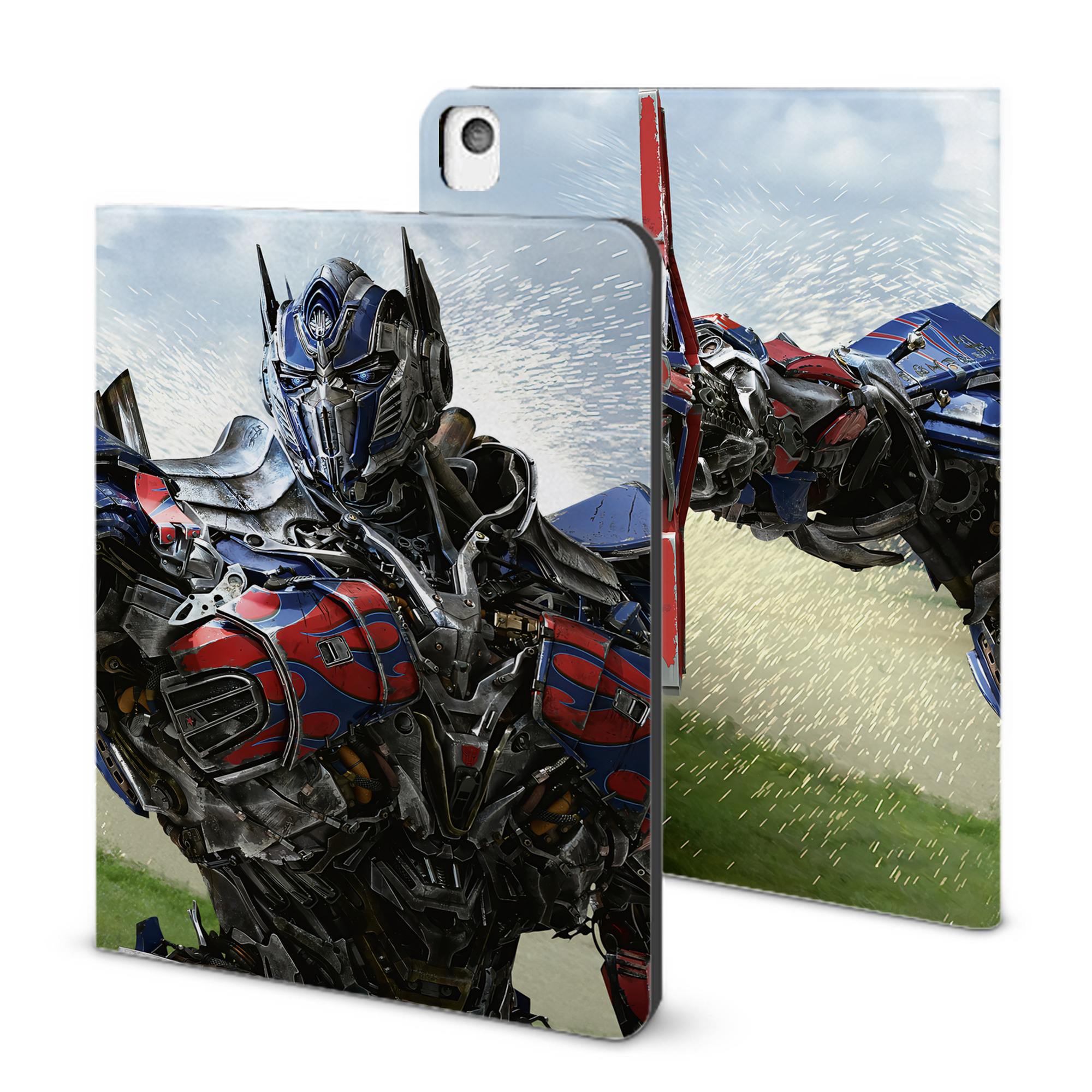 （画像用） Transformers トランスフォーマー IPadケース ペンホルダー付き ブックスタイルデザイン